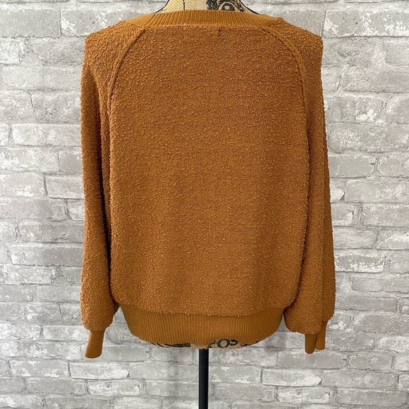 Altar’d State Cozy Brown Textured Sweatshirt - Picture 3 of 6